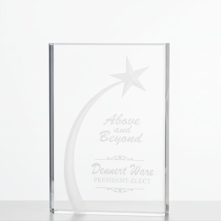 Acrylic Block with 3D Shooting Star