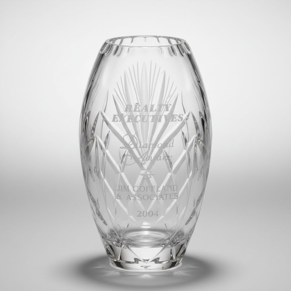 Crystal Barrel Vase