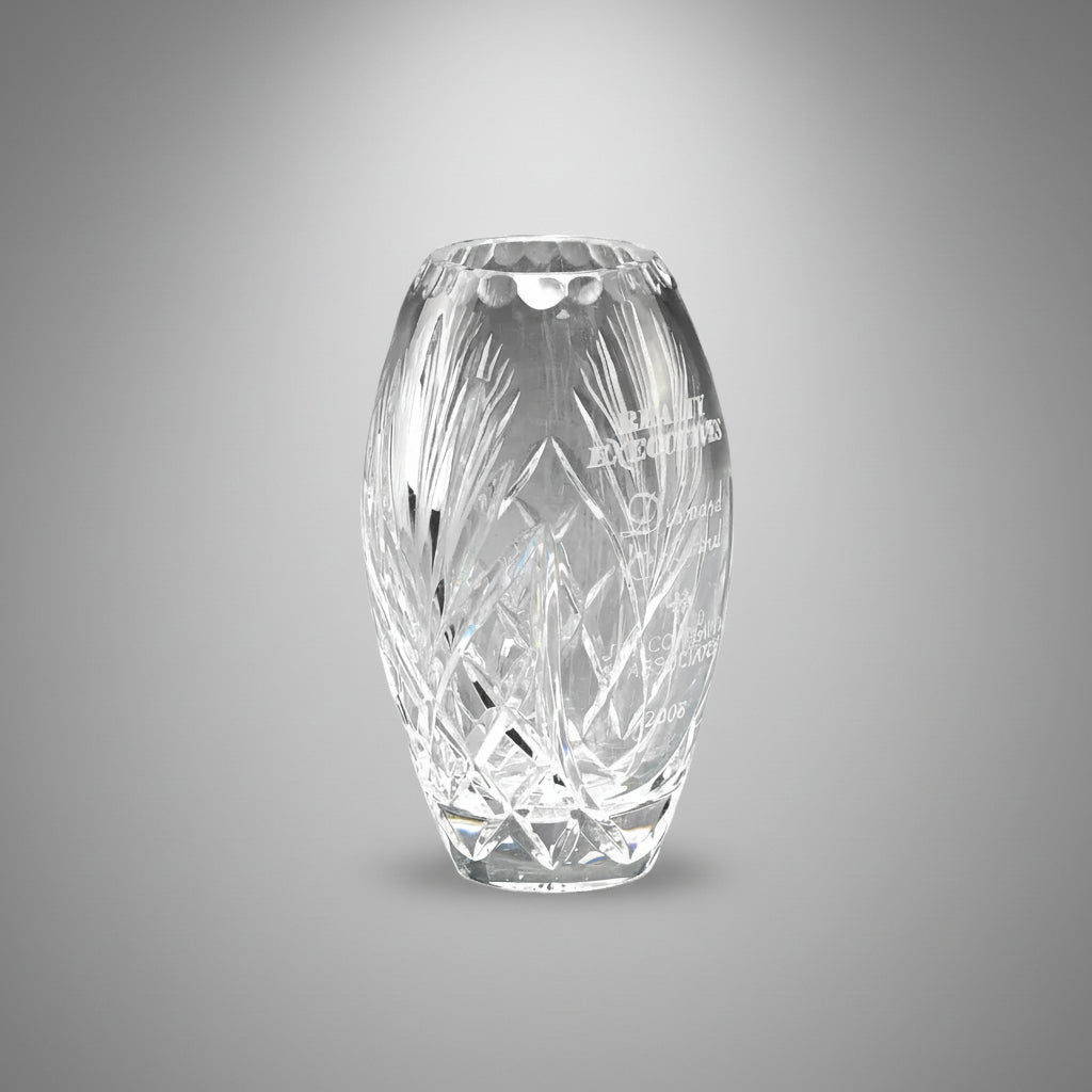 Crystal Barrel Vase