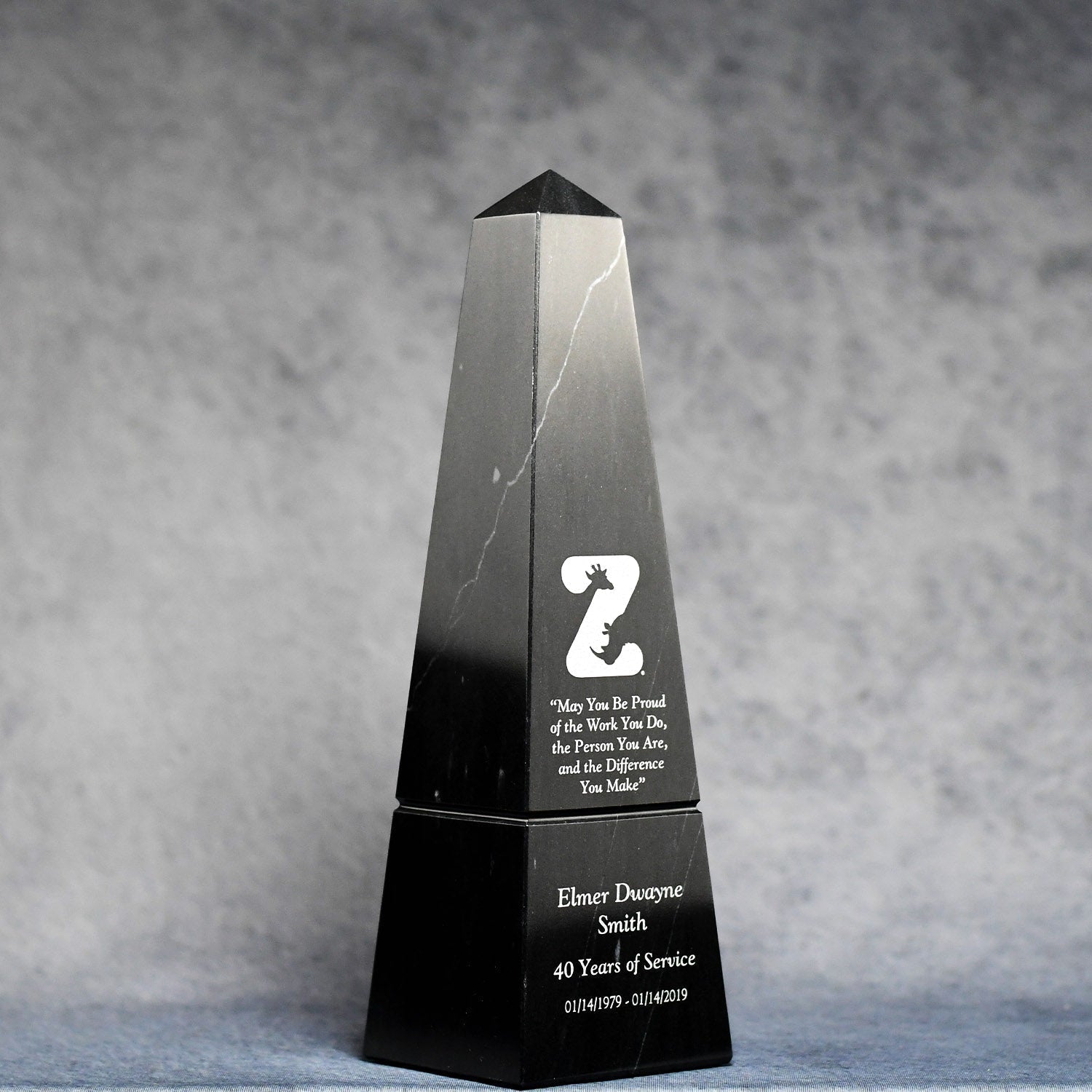 Black Marble Obelisk | Alliance Awards LLC.
