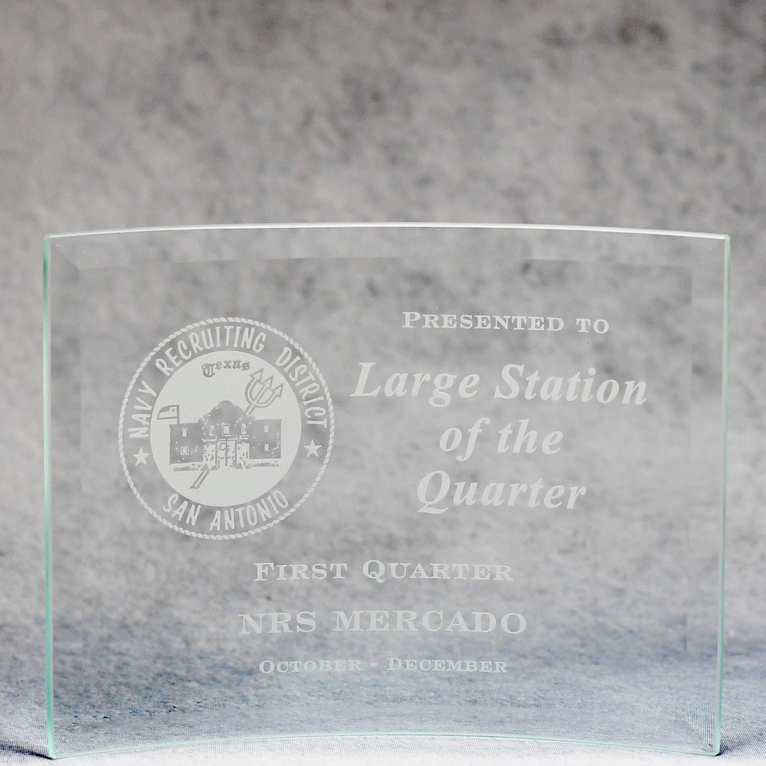 Jade Glass Crescent | Alliance Awards LLC.