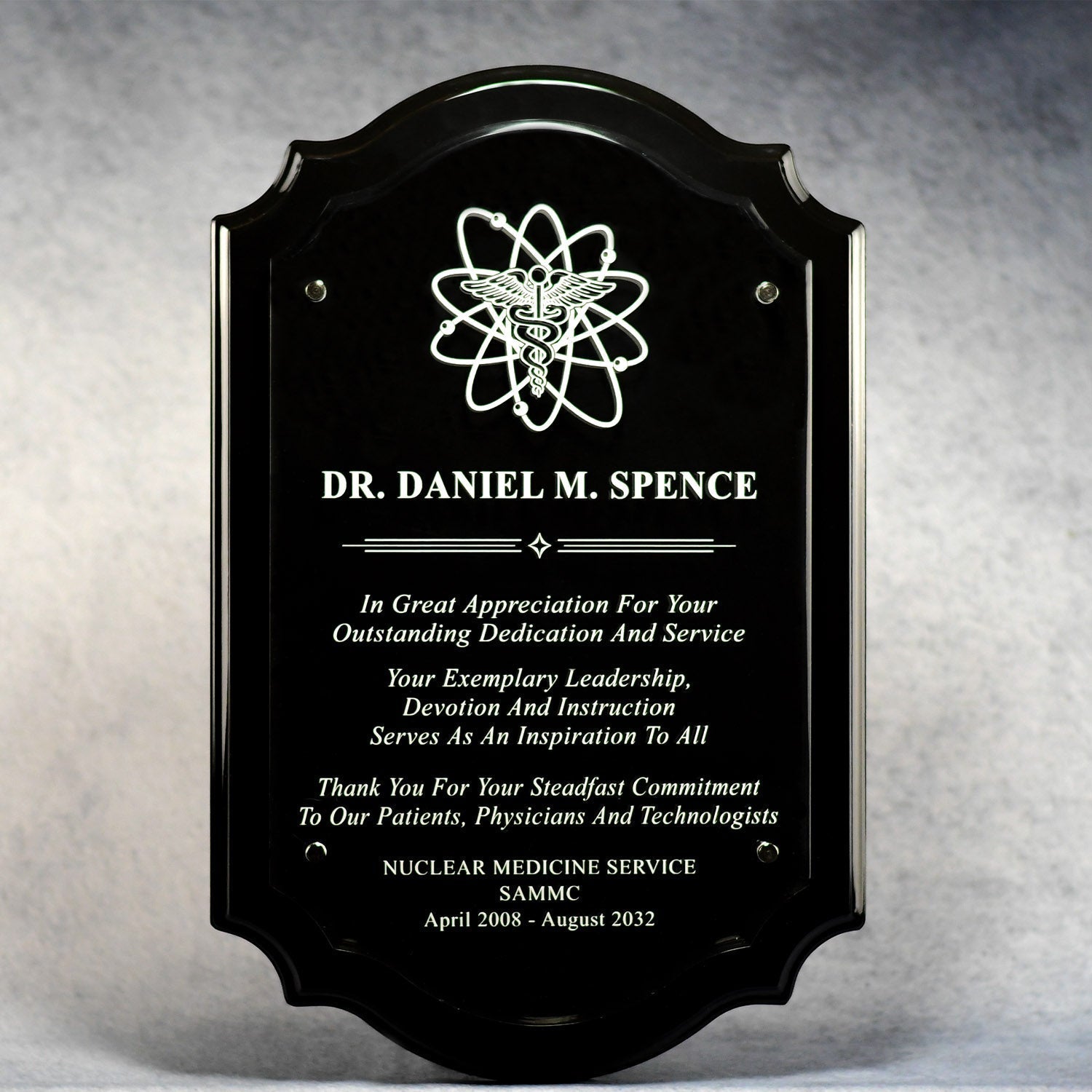 Scalloped Edge Plaque With Floating Acrylic Plate | Alliance Awards LLC.
