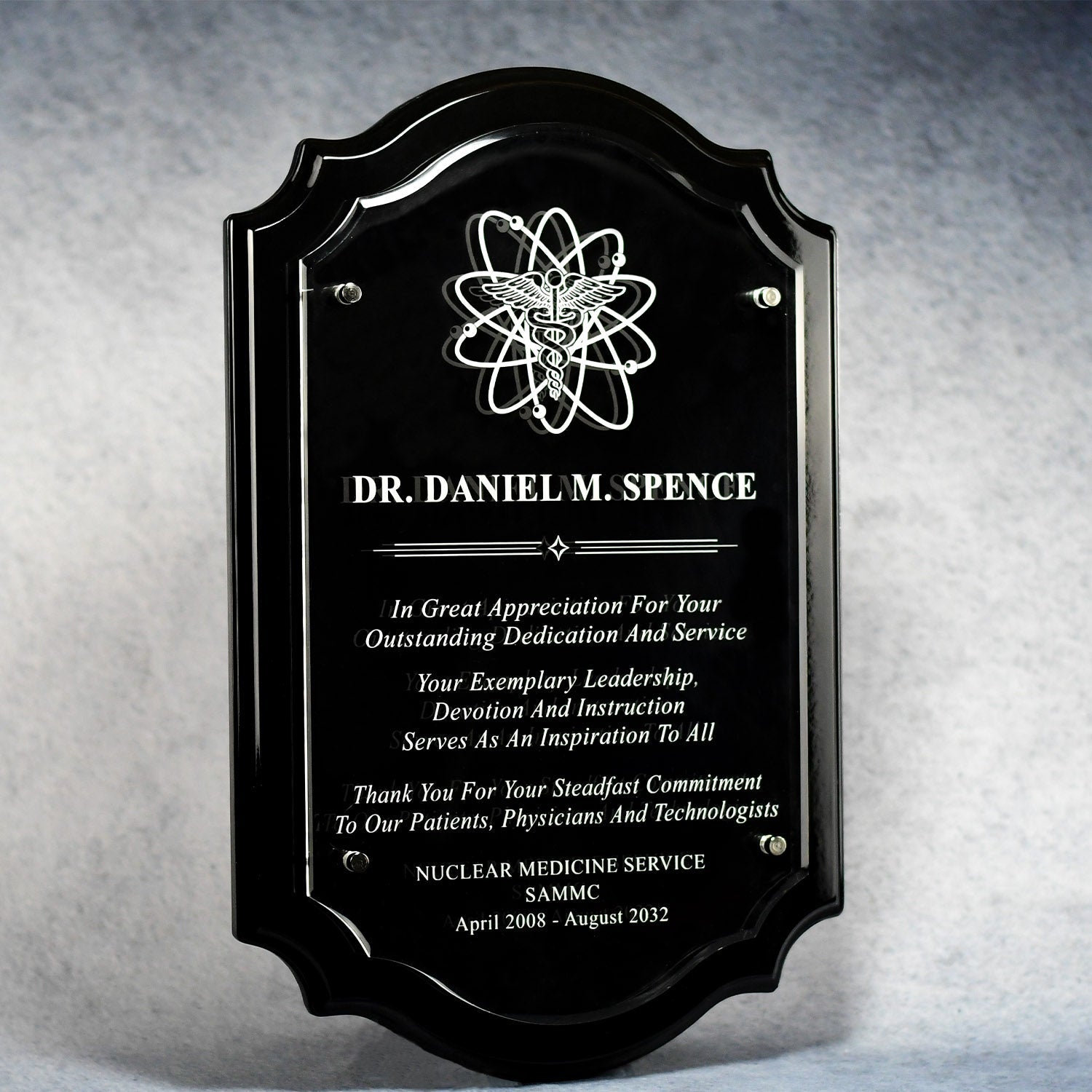 Scalloped Edge Plaque With Floating Acrylic Plate | Alliance Awards LLC.