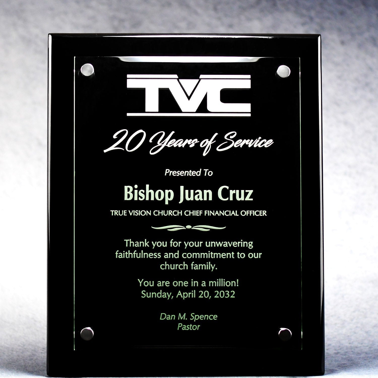 Cantebury Plaque With Stand-Out Ebony | Alliance Awards LLC.