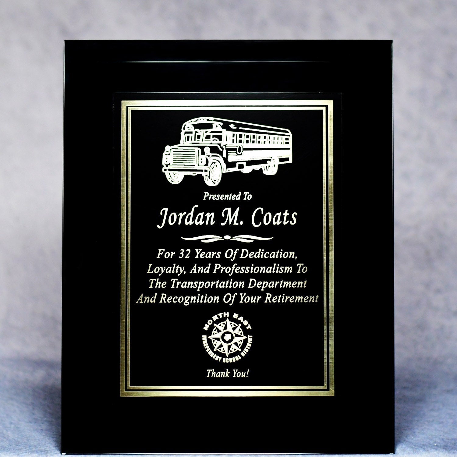 Executive Black Mirrored Glass Plaque With Plate | Alliance Awards LLC.