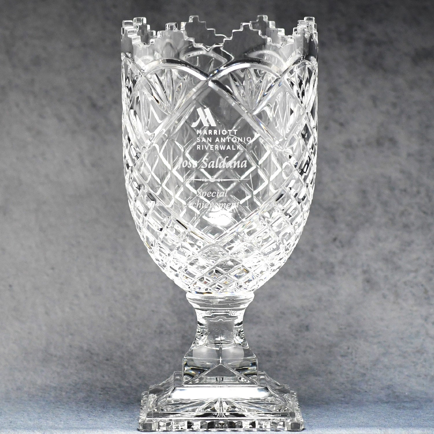 Crystal Cup With Scalloped Edge | Alliance Awards LLC.