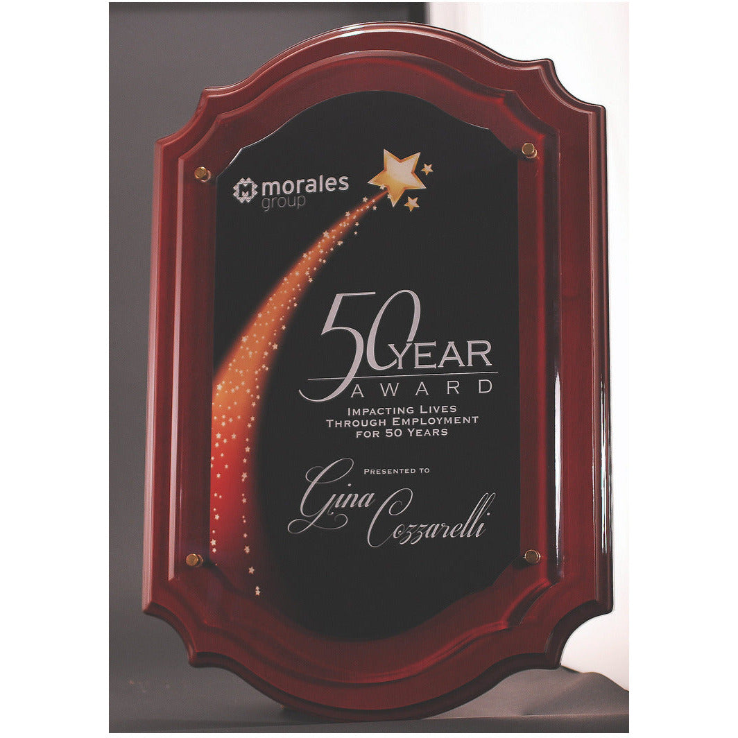 Scalloped Edge Plaque With Floating Acrylic Plate | Alliance Awards LLC.