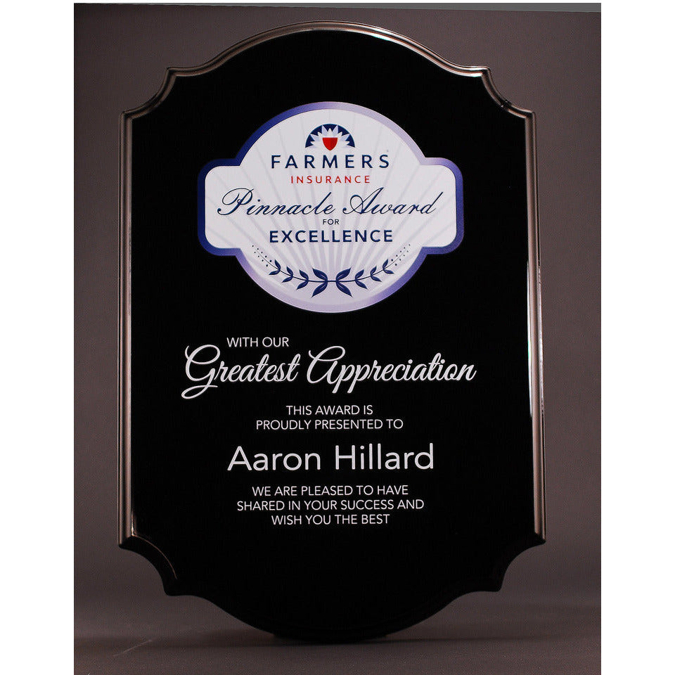 Scalloped Piano Finished Plaques | Alliance Awards LLC.