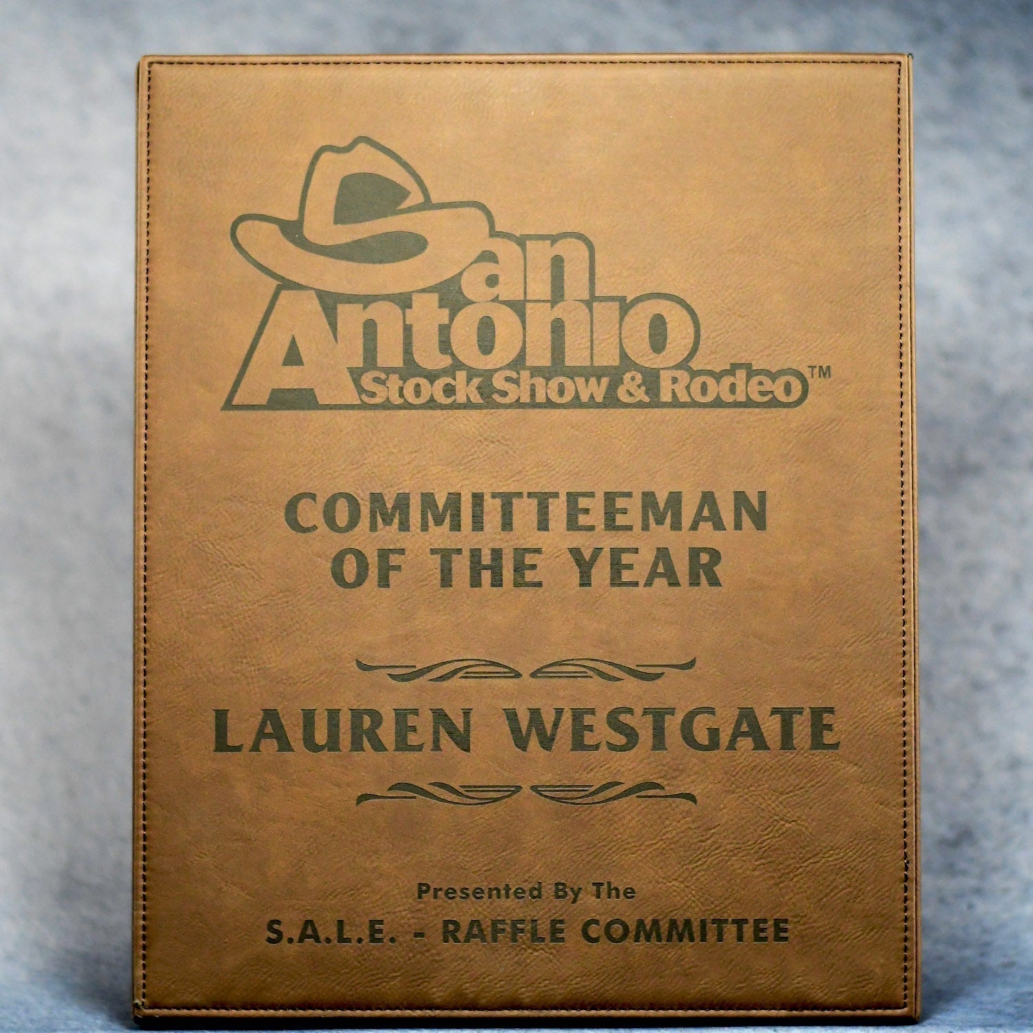 Leatherette Plaque - Rawhide | Alliance Awards LLC.