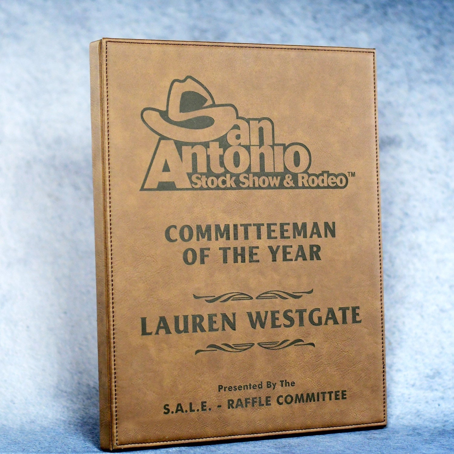 Leatherette Plaque - Rawhide | Alliance Awards LLC.