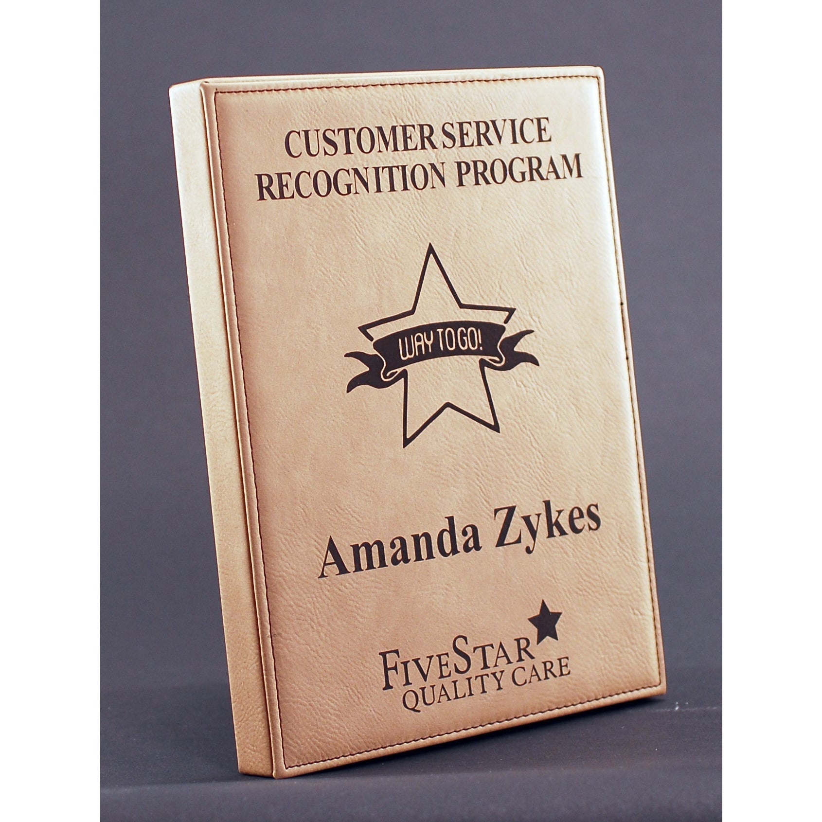 Leatherette Plaque - Light Brown | Alliance Awards LLC.