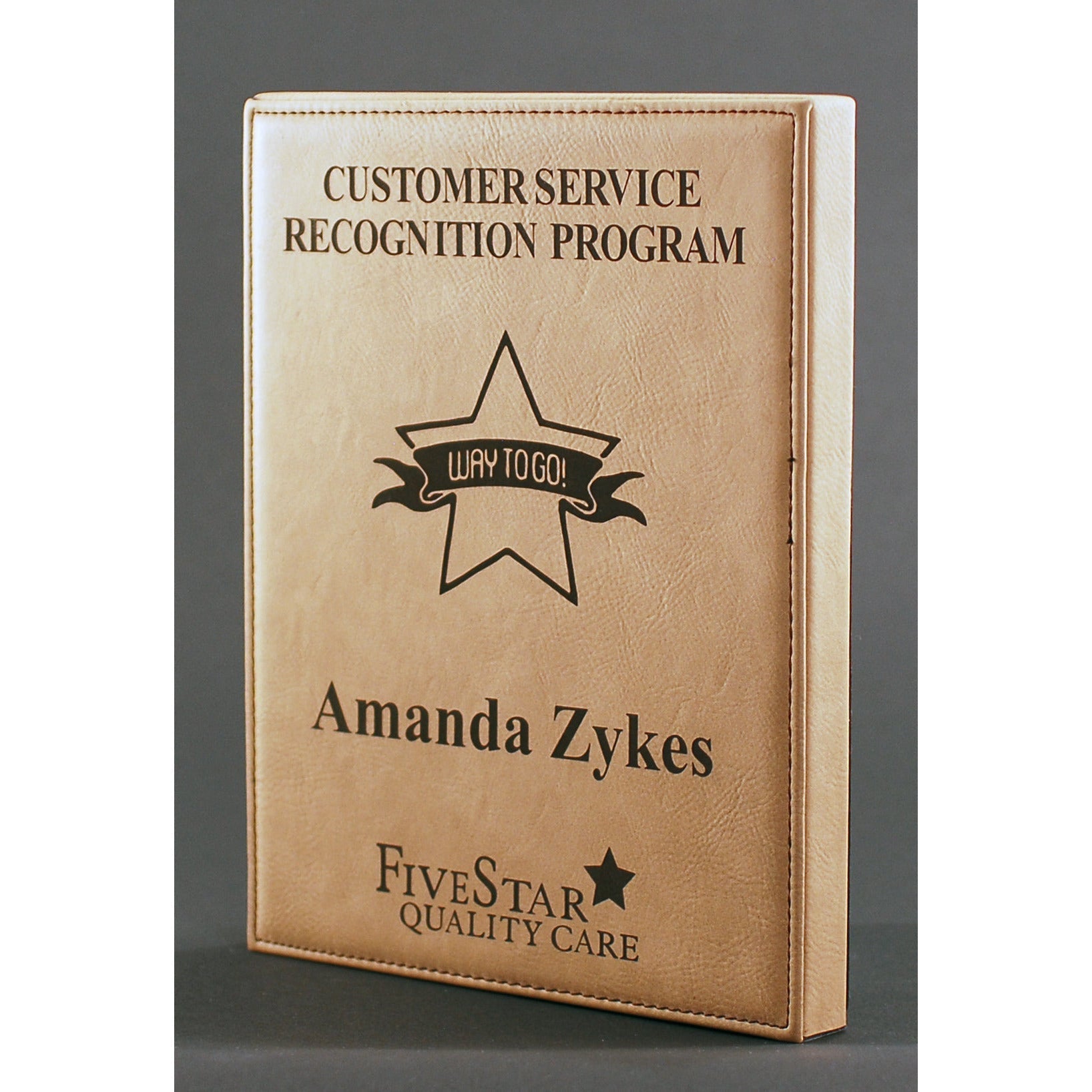 Leatherette Plaque - Light Brown | Alliance Awards LLC.