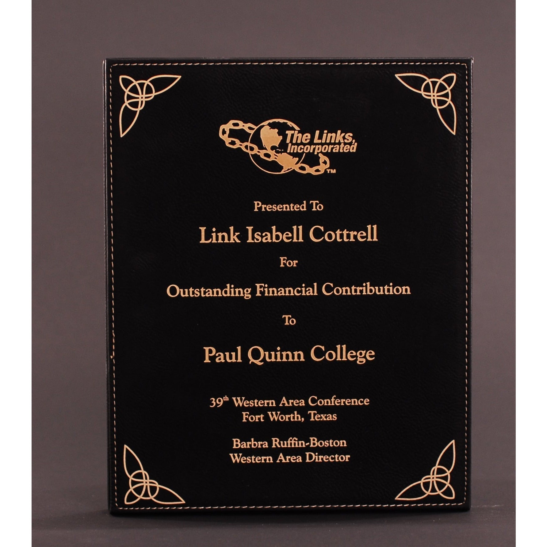 Leatherette Plaque - Black | Alliance Awards LLC.