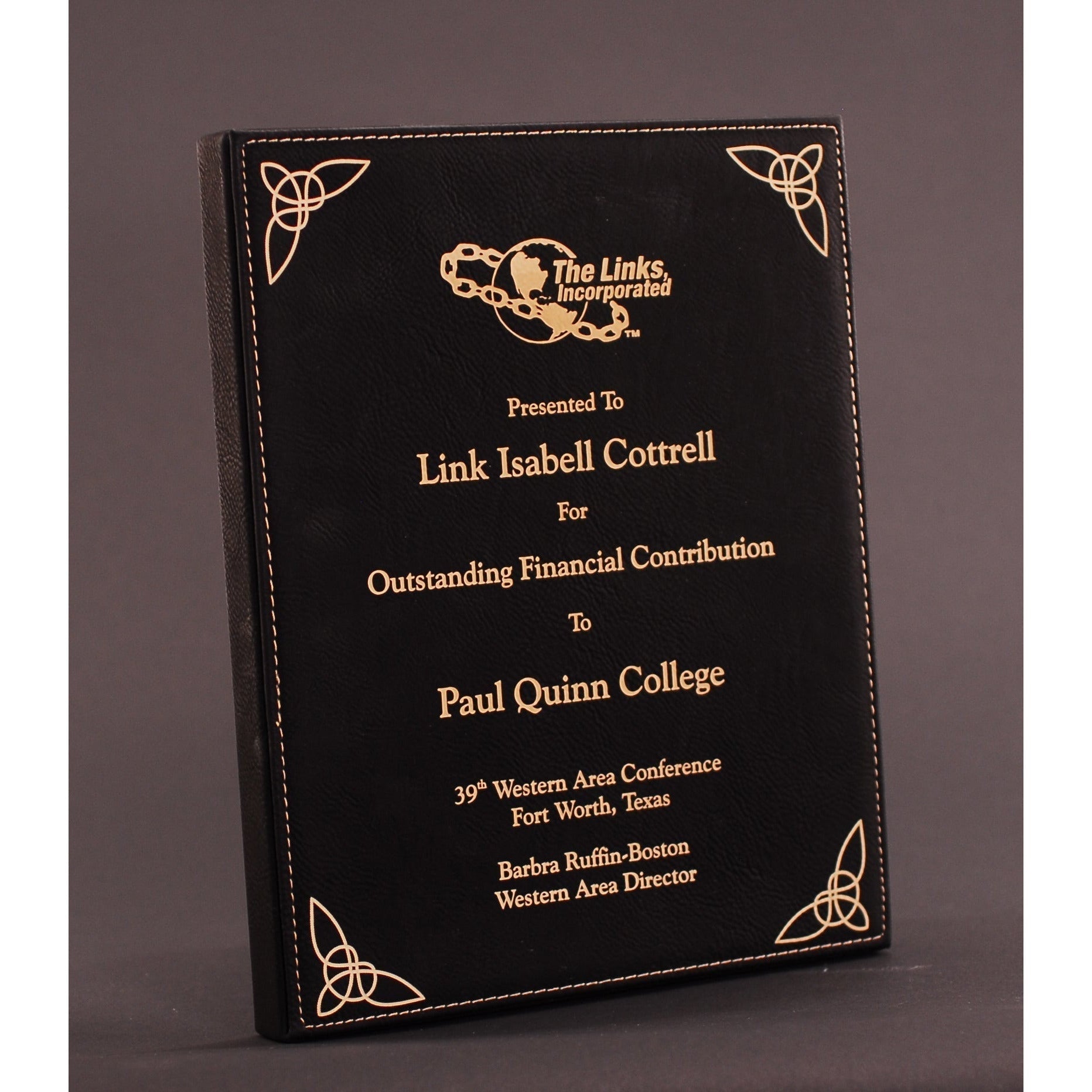 Leatherette Plaque - Black | Alliance Awards LLC.