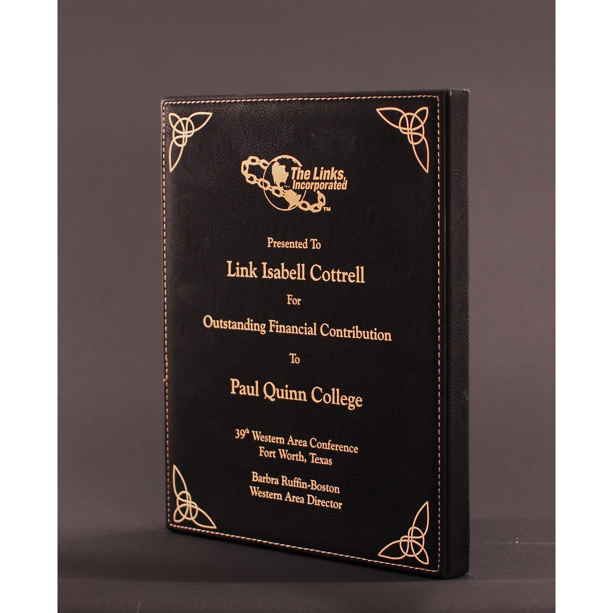 Leatherette Plaque - Black | Alliance Awards LLC.