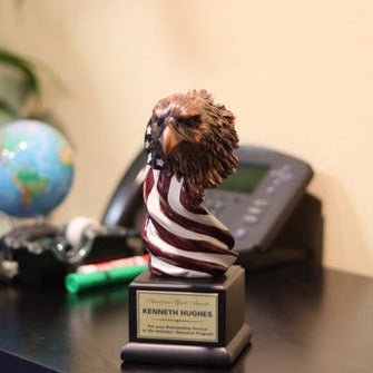 Eagle Head With The American Flag | Alliance Awards LLC.