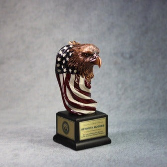 Eagle Head With The American Flag | Alliance Awards LLC.
