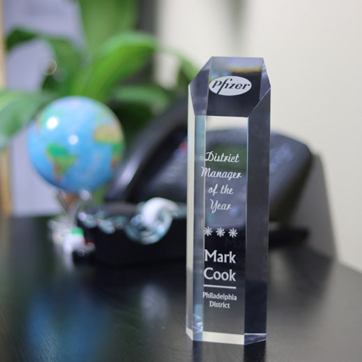 Acrylic Hexagon Tower | Alliance Awards LLC.