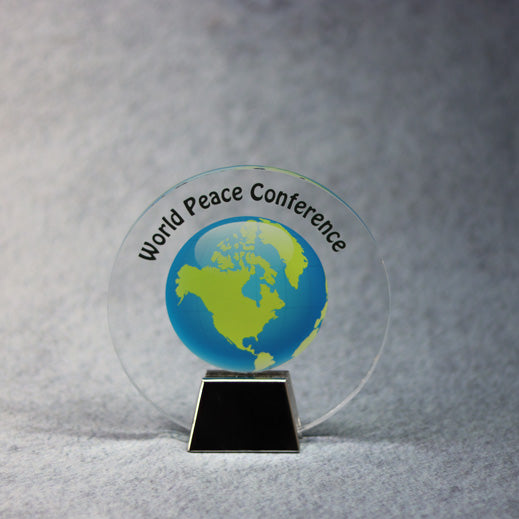 Acrylic Circle With Chrome Base | Alliance Awards LLC.