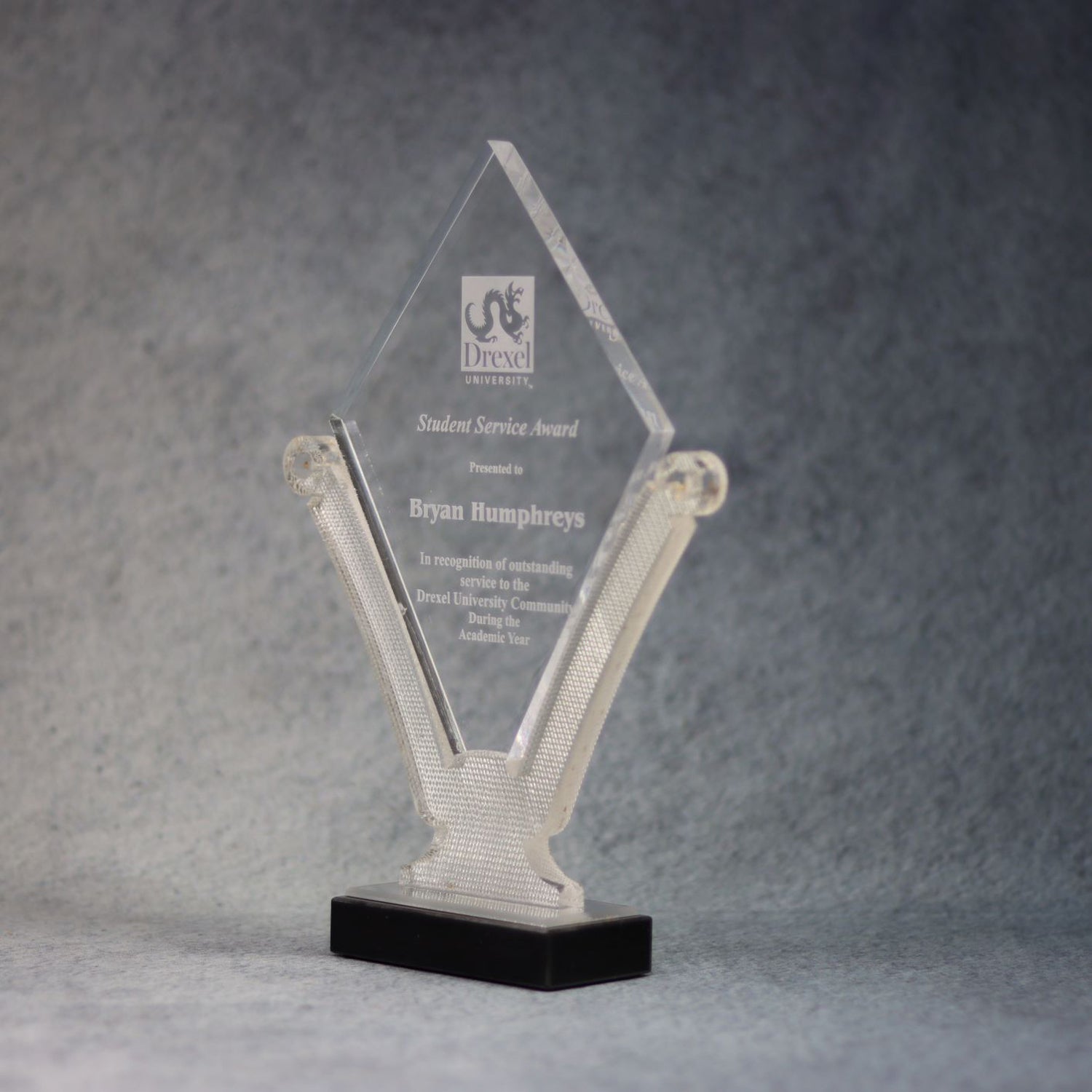 Acrylic Diamond With Lasered Strut | Alliance Awards LLC.