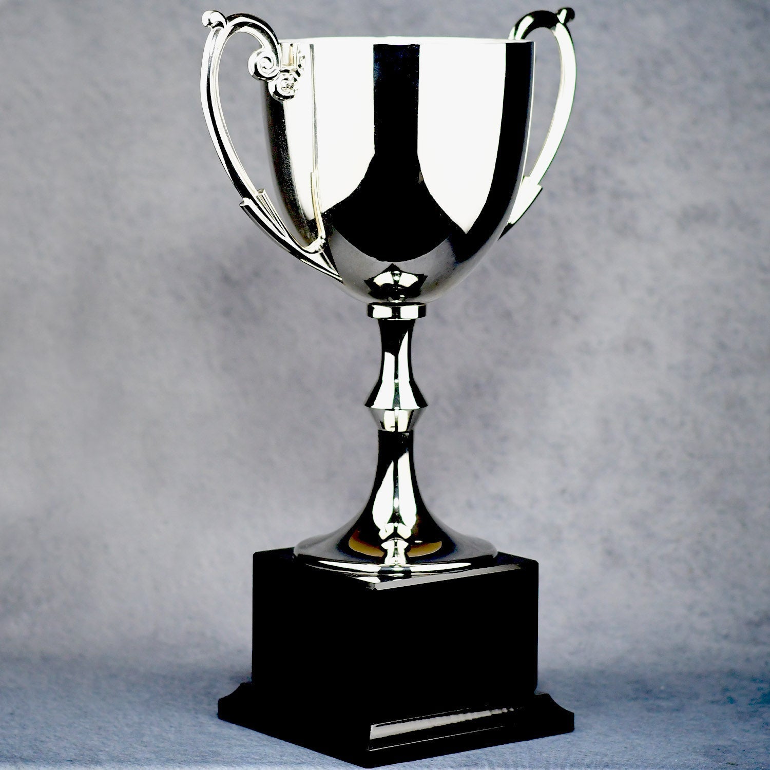 Silver Metal Cup On Black Marble Base | Alliance Awards LLC.