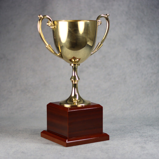 Gold Metal Cup On Rosewood Base | Alliance Awards LLC.