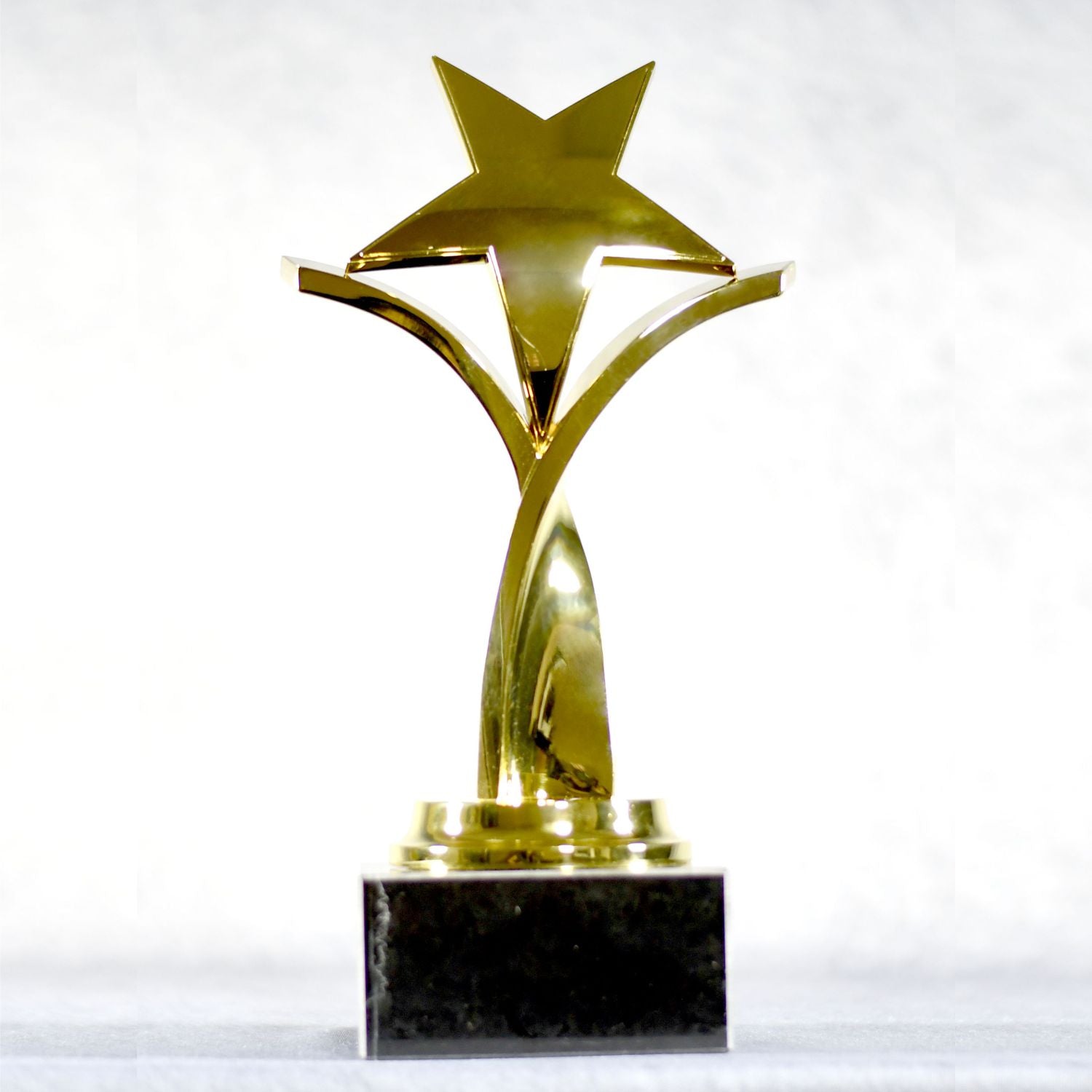 Twisting Star On Black Marble Base, Gold, Silver, Bronze | Alliance Awards LLC.