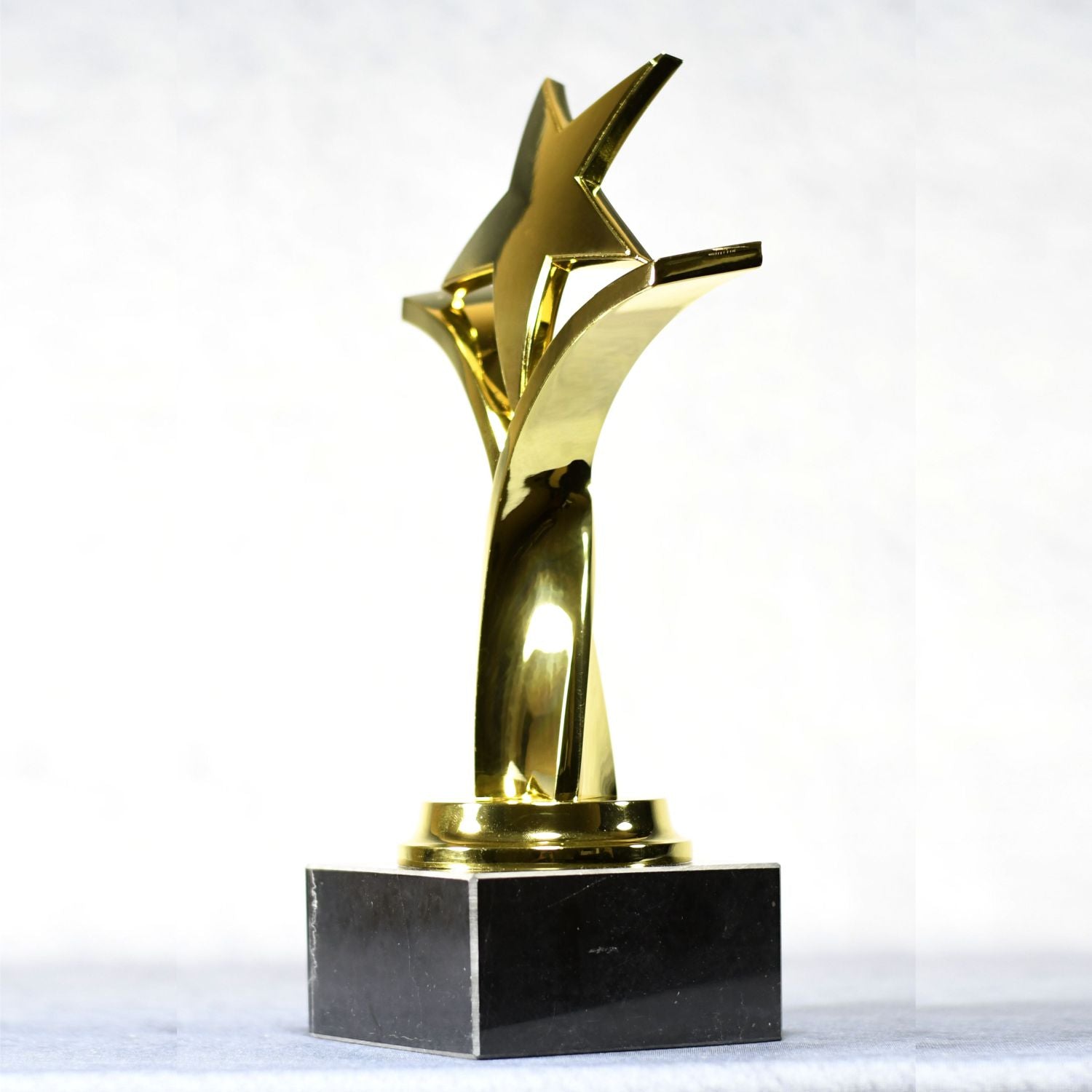 Twisting Star On Black Marble Base, Gold, Silver, Bronze | Alliance Awards LLC.