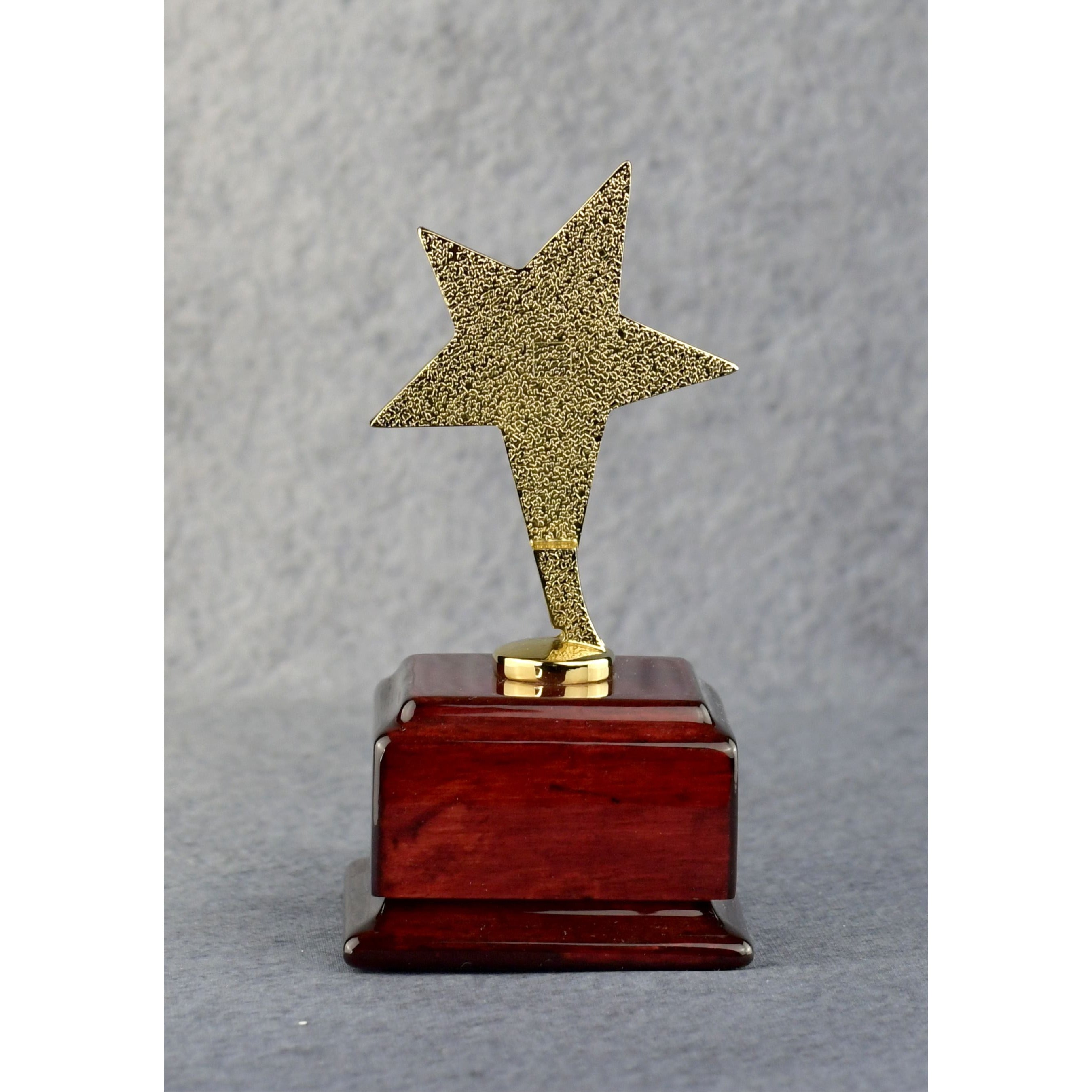Star Performer Gold Star On Rosewood Base | Alliance Awards LLC.