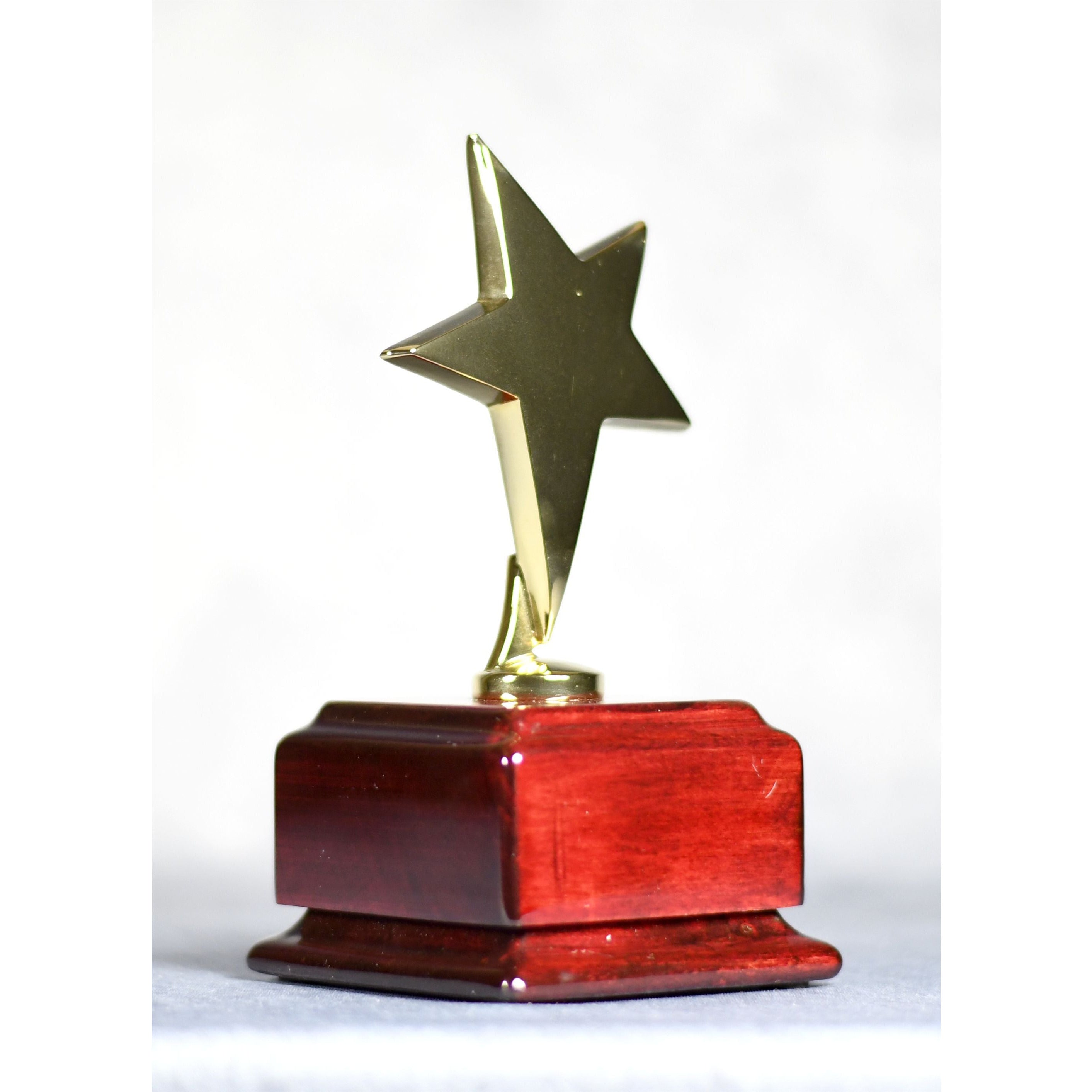 Star Performer Gold Star On Rosewood Base | Alliance Awards LLC.