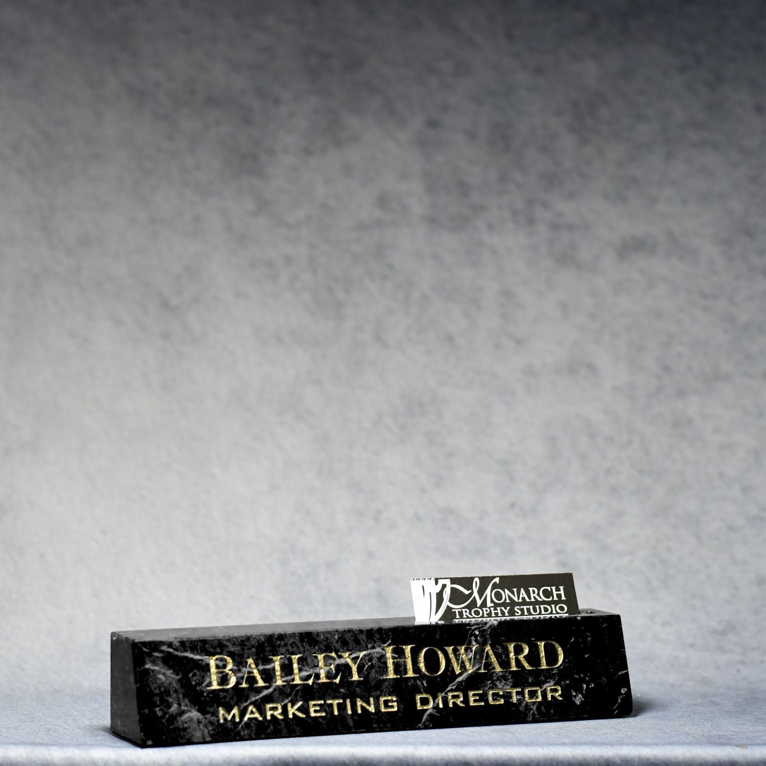 Marble Desk Wedge With Business Card Holder | Alliance Awards LLC.