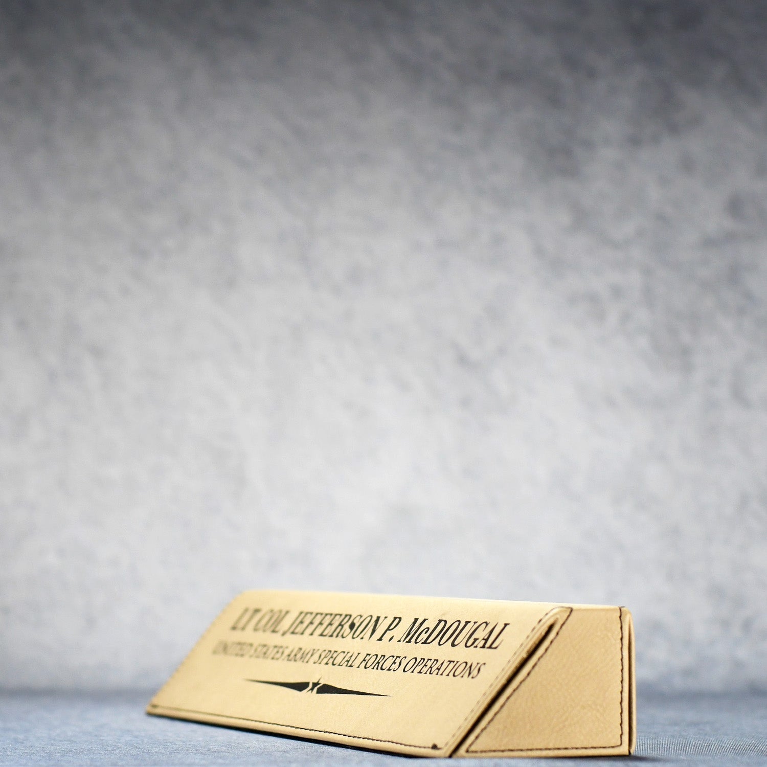 Leatherette Light Brown Desk Wedge | Alliance Awards LLC.