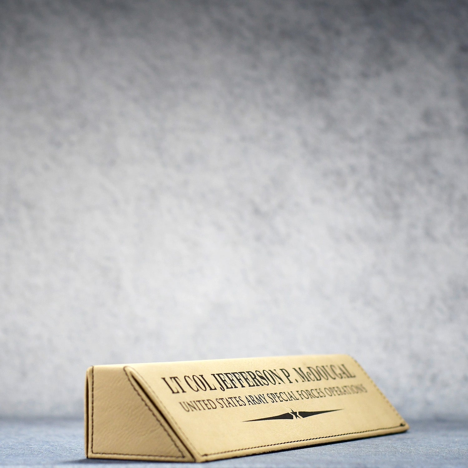 Leatherette Light Brown Desk Wedge | Alliance Awards LLC.