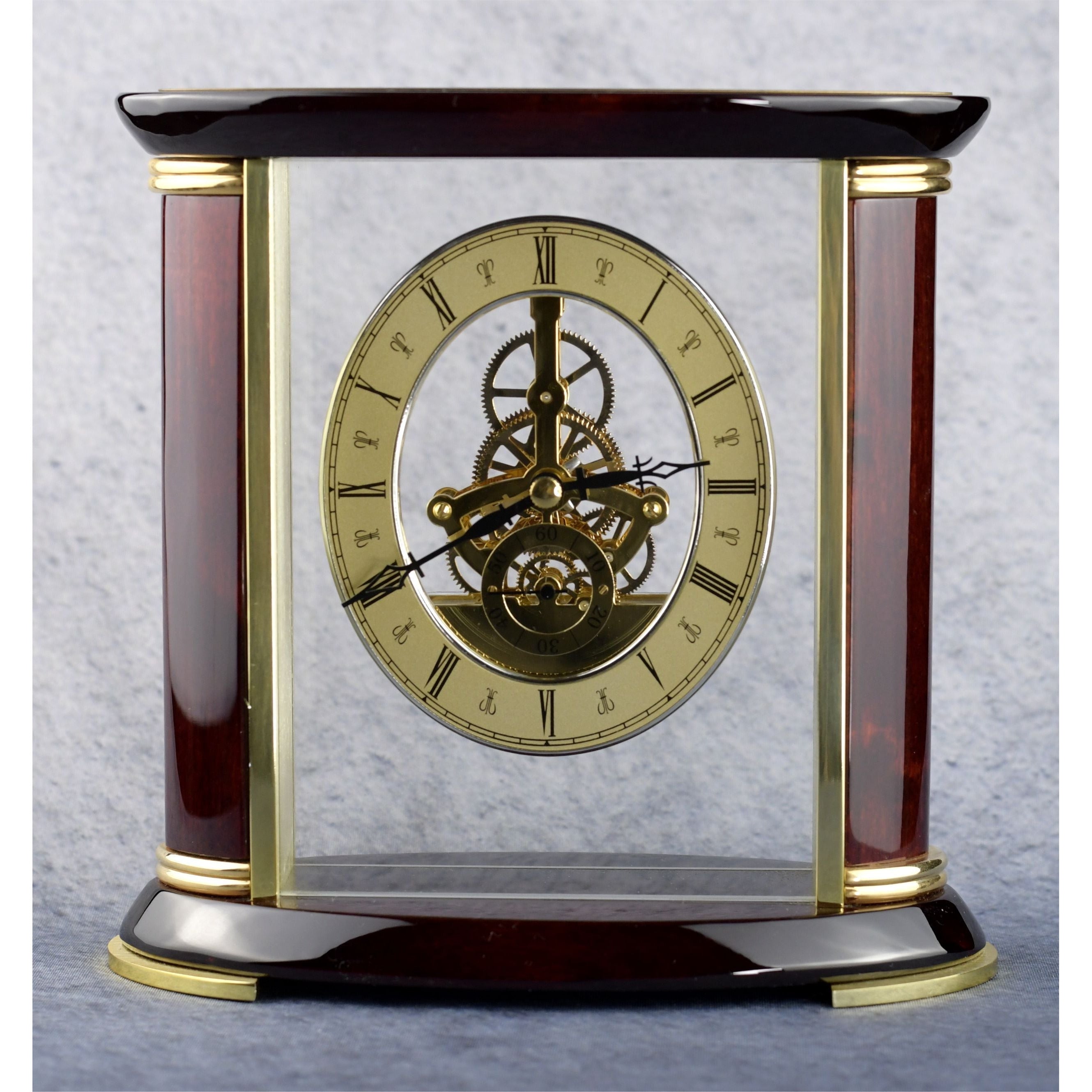 Open Clock Works Rosewood Clock | Alliance Awards LLC.