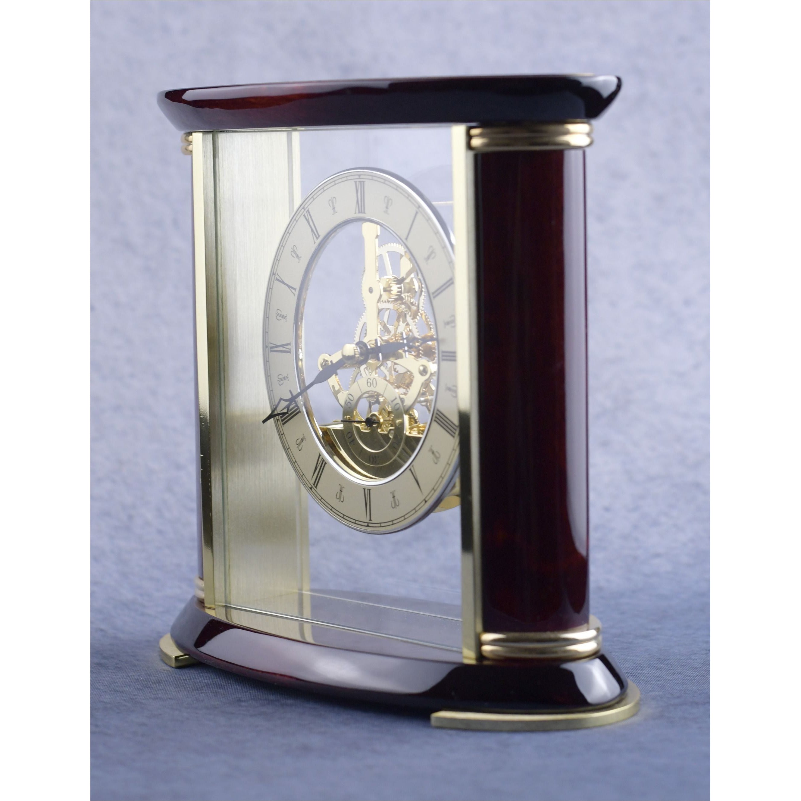 Open Clock Works Rosewood Clock | Alliance Awards LLC.