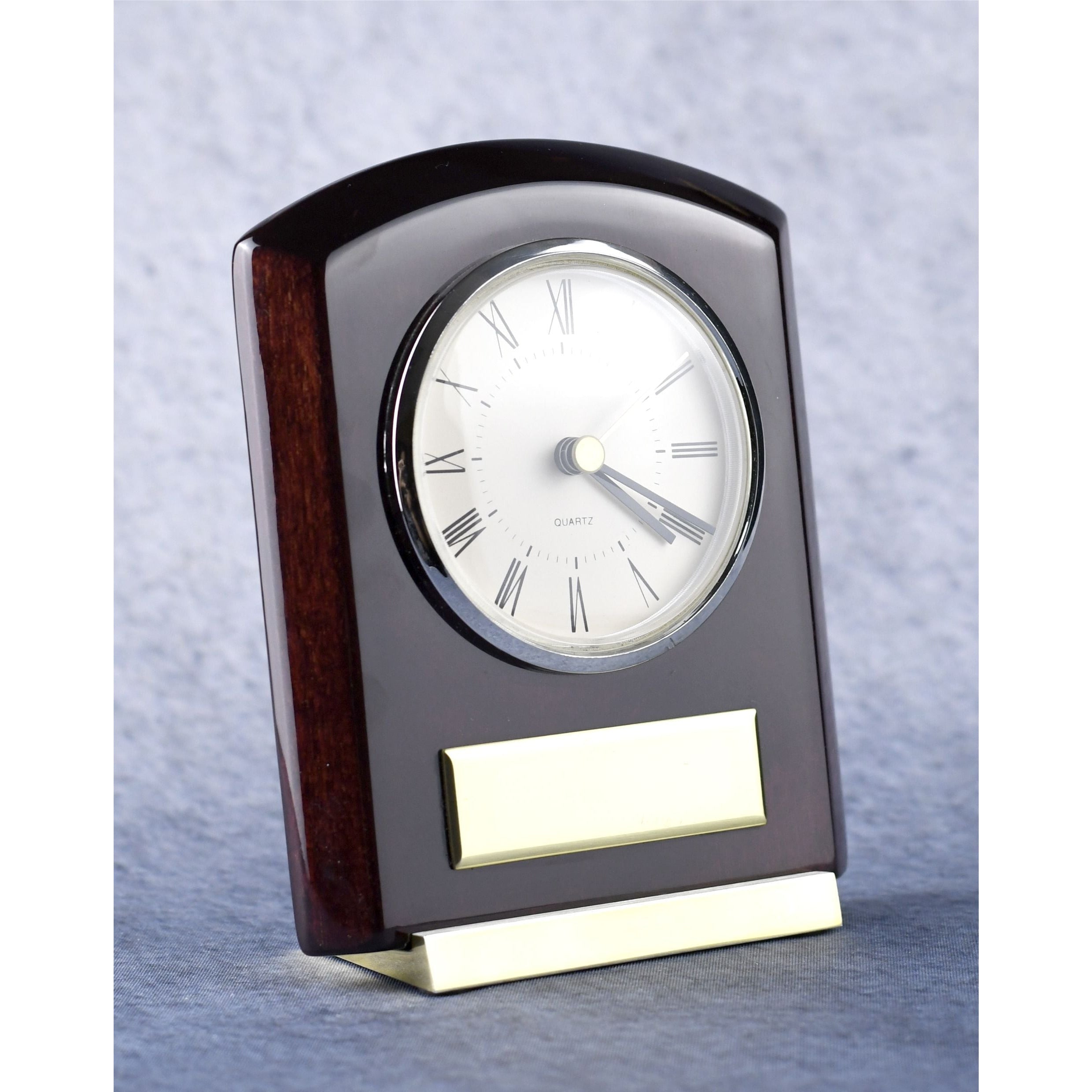 Piano Wood Arched Brass Clock | Alliance Awards LLC.