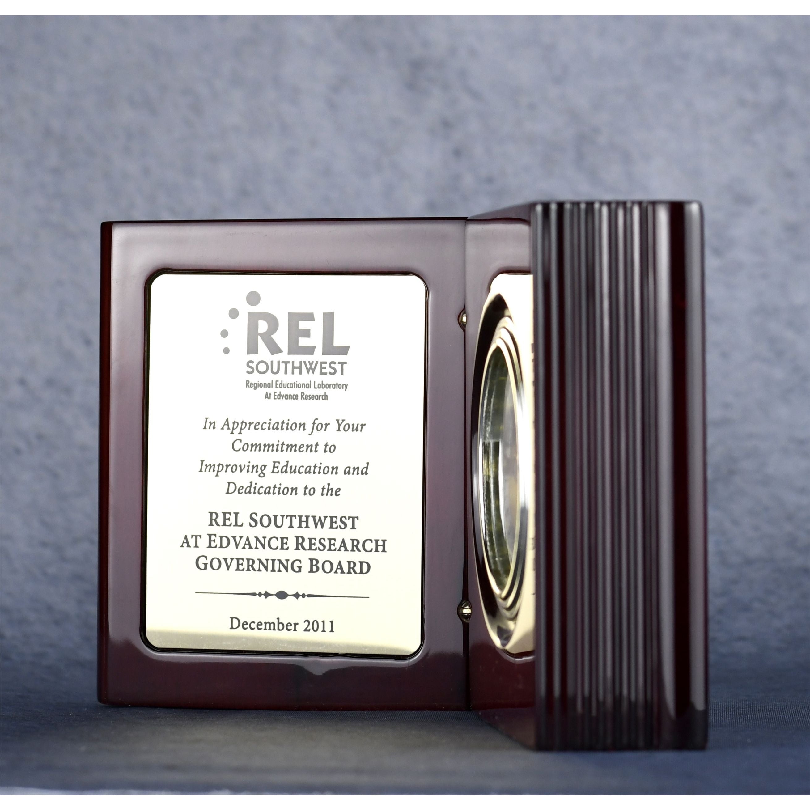 Rosewood Book Clock | Alliance Awards LLC.