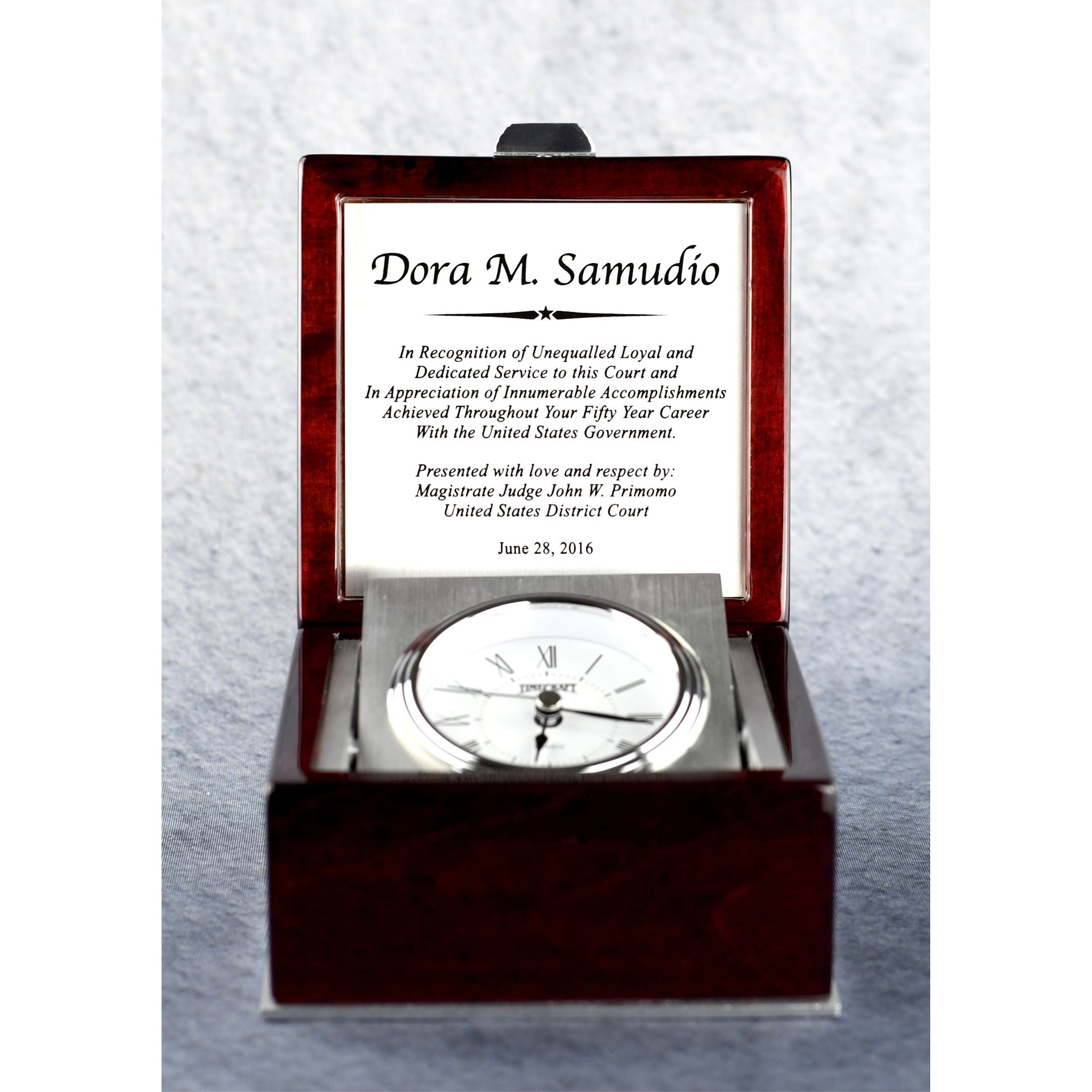 Mahogany Captain'S Clock | Alliance Awards LLC.