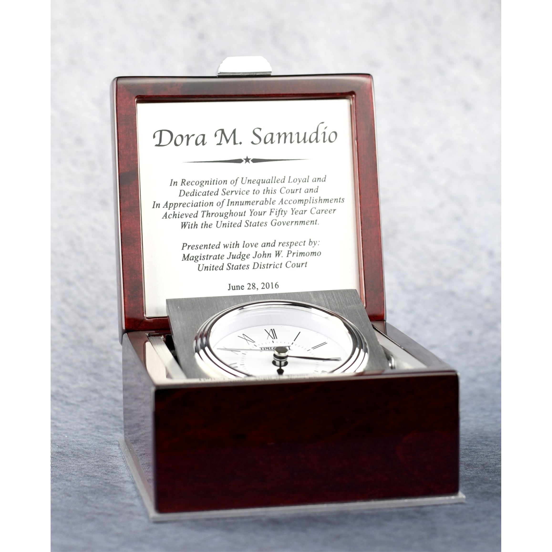 Mahogany Captain'S Clock | Alliance Awards LLC.