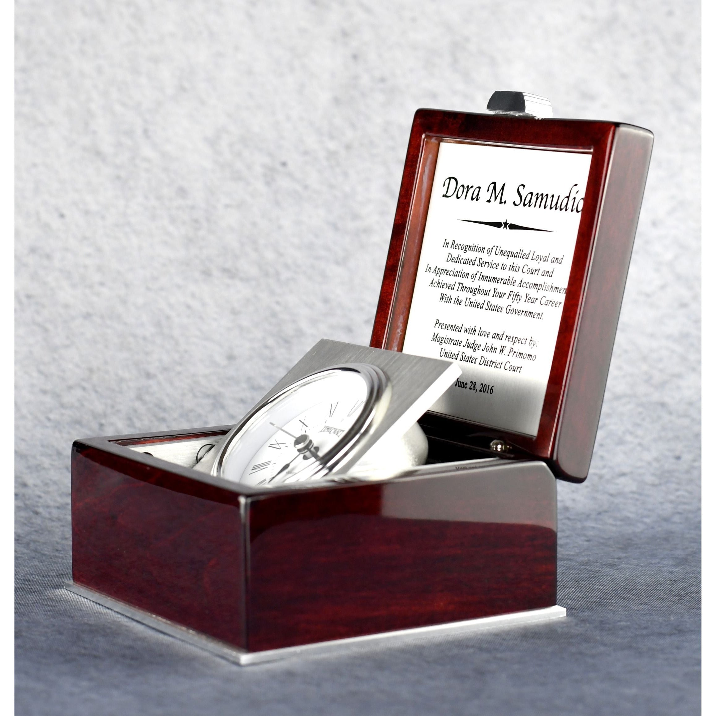 Mahogany Captain'S Clock | Alliance Awards LLC.