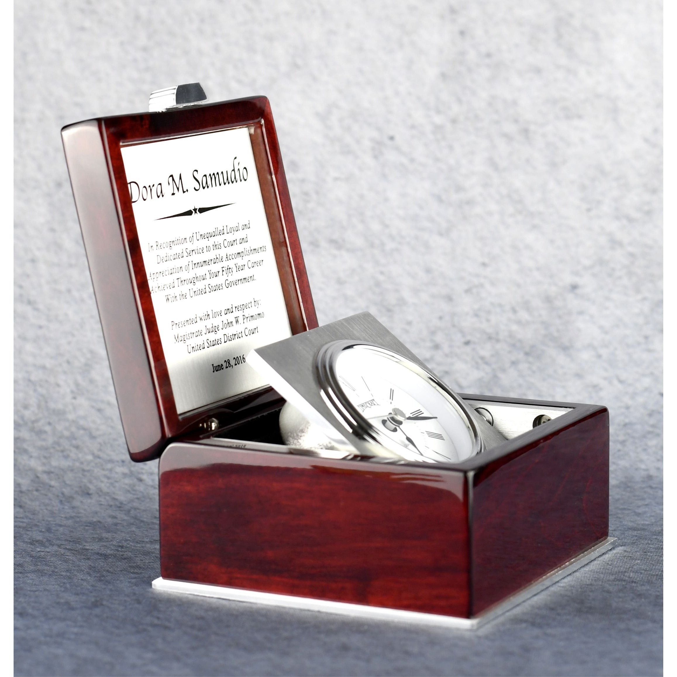 Mahogany Captain'S Clock | Alliance Awards LLC.