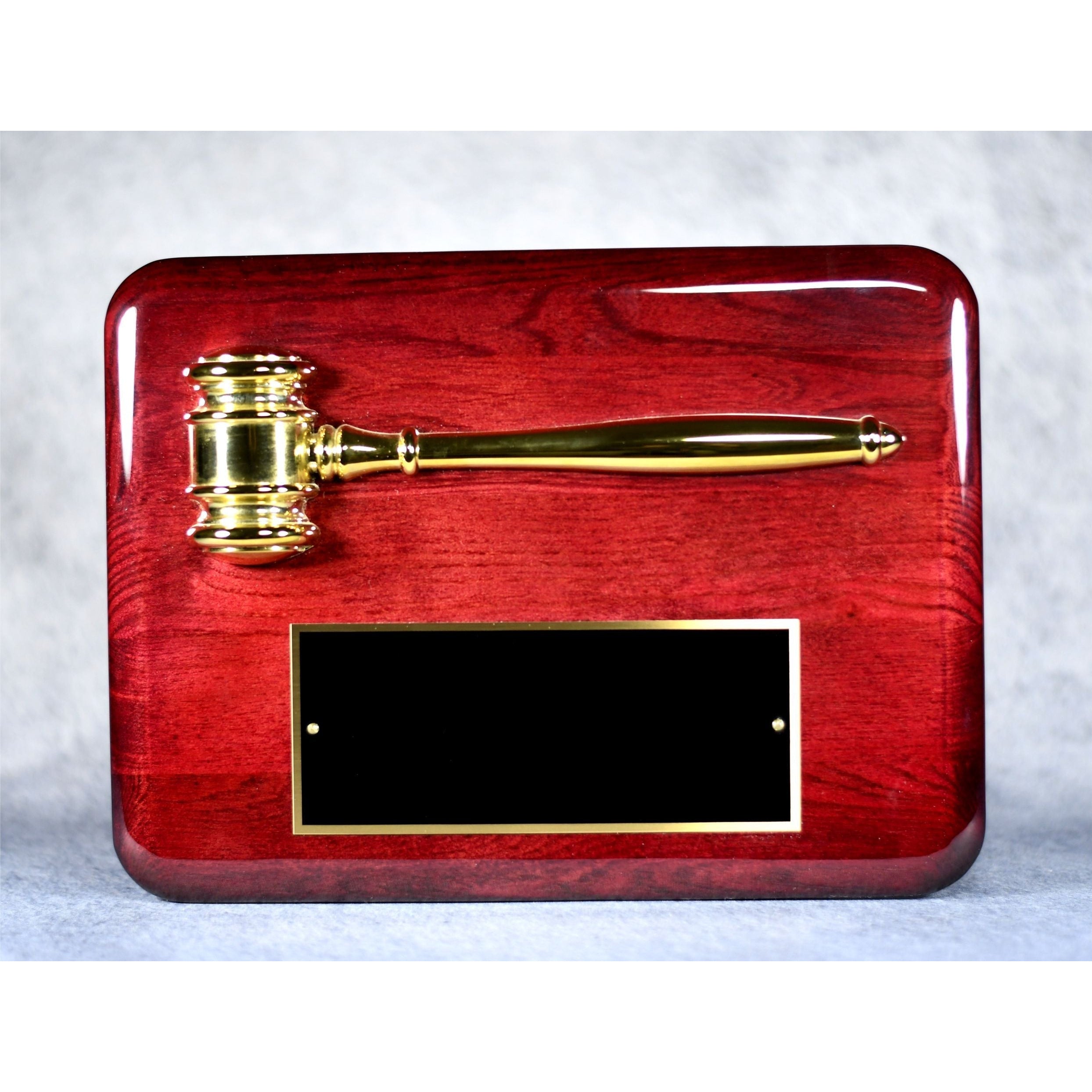 Gavel With Piano Finish Plaque | Alliance Awards LLC.