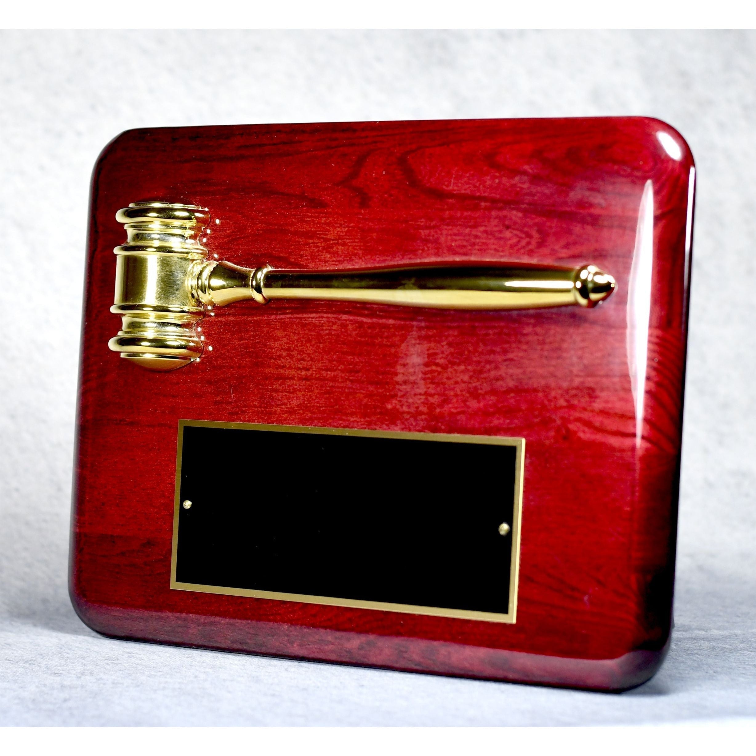 Gavel With Piano Finish Plaque | Alliance Awards LLC.