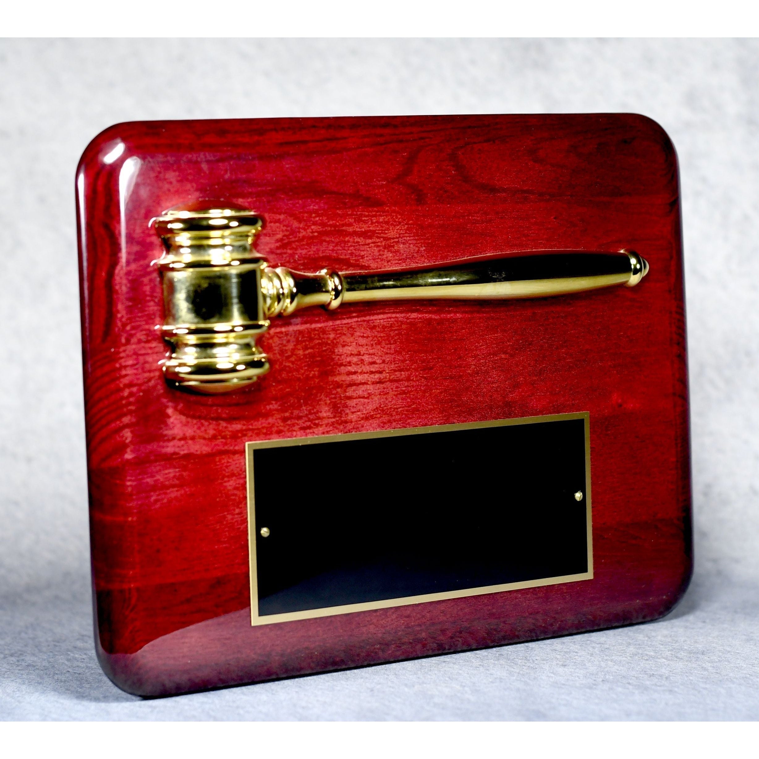 Gavel With Piano Finish Plaque | Alliance Awards LLC.