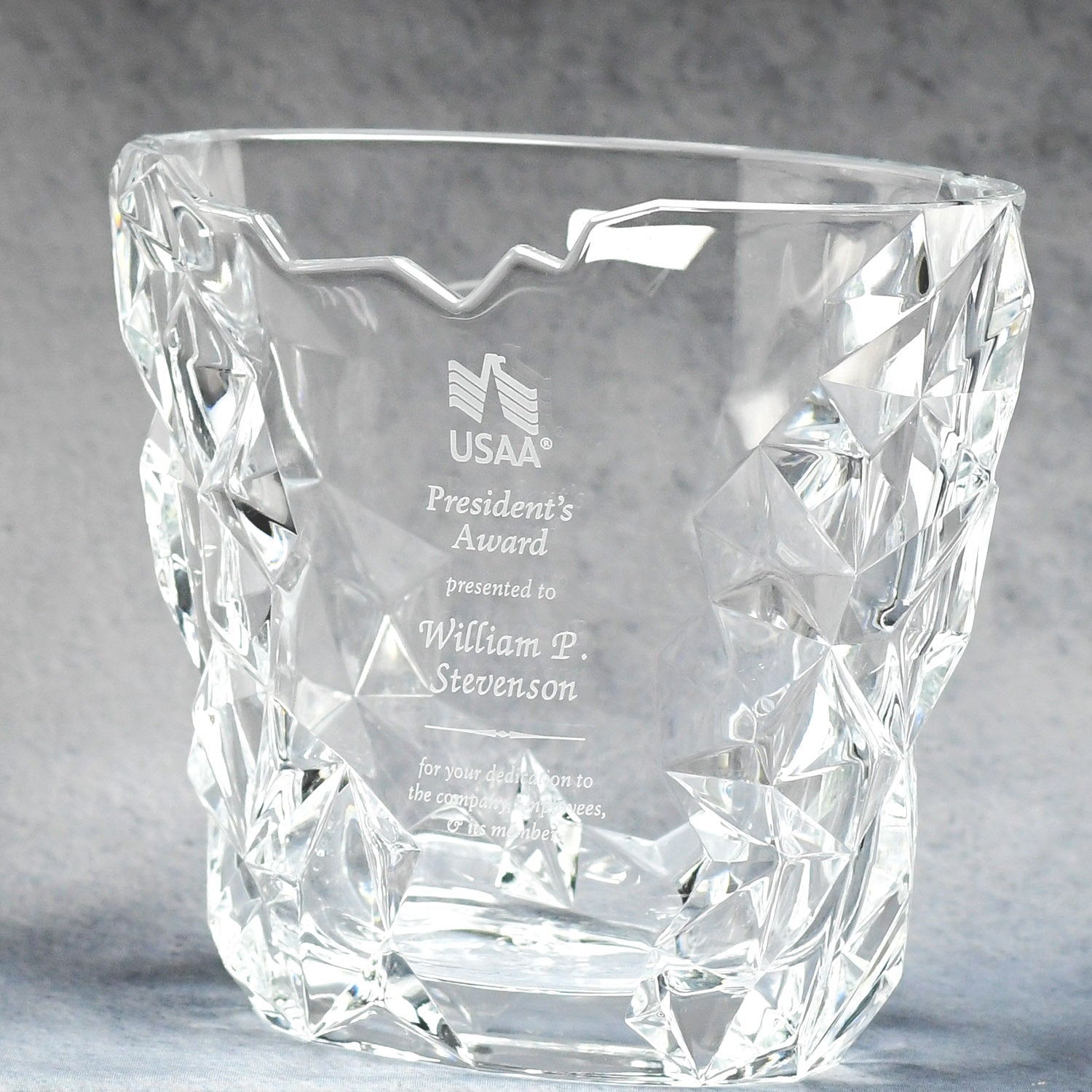 Crystai Iceberg  Vase | Alliance Awards LLC.