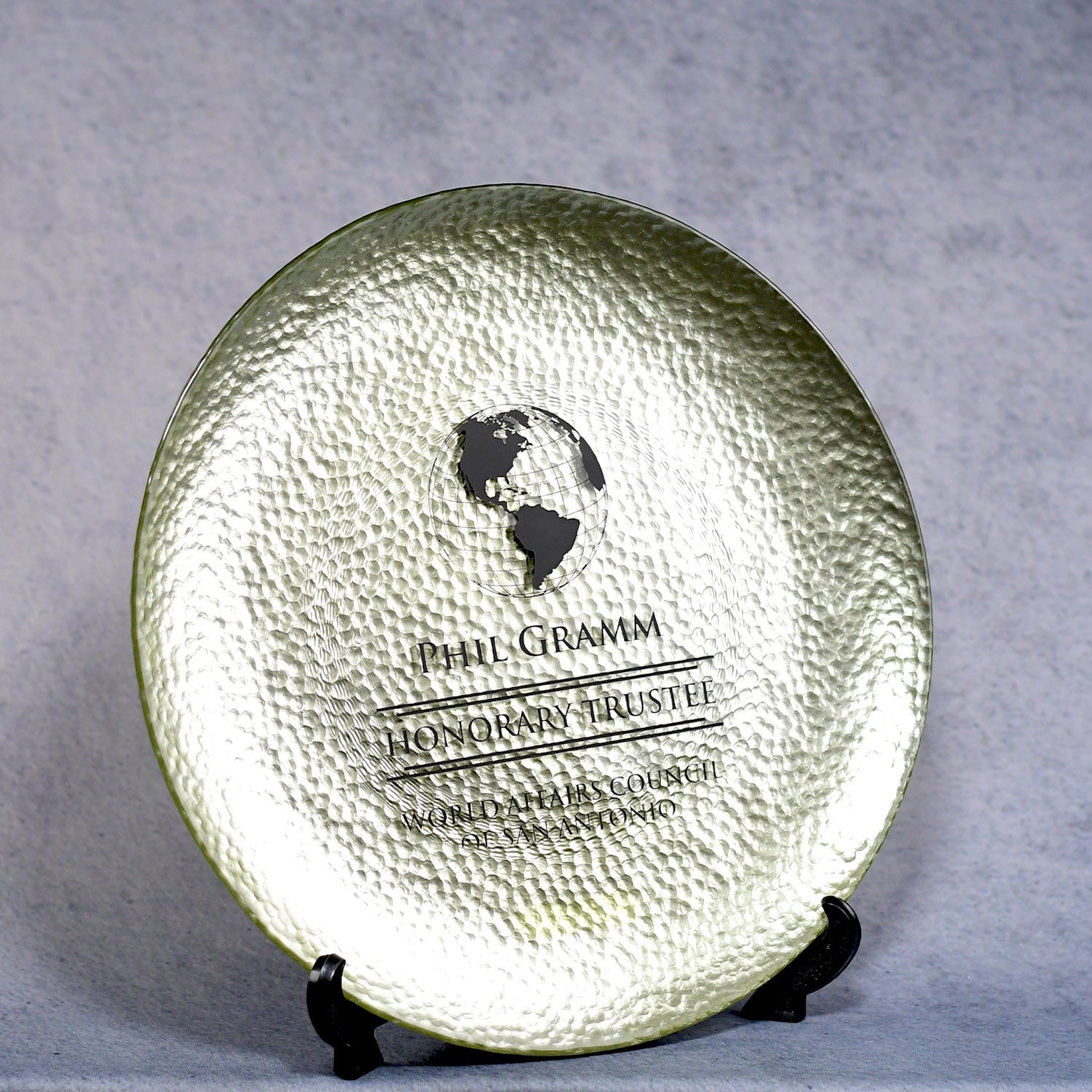 Gold Art Glass Plate | Alliance Awards LLC.