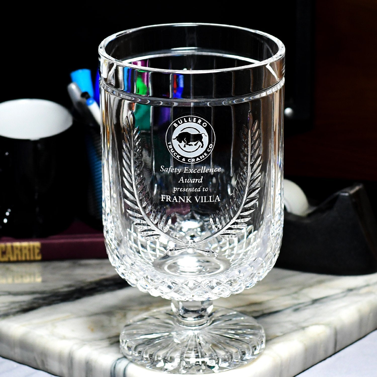 Crystal Laurel Wreath Cup | Alliance Awards LLC.
