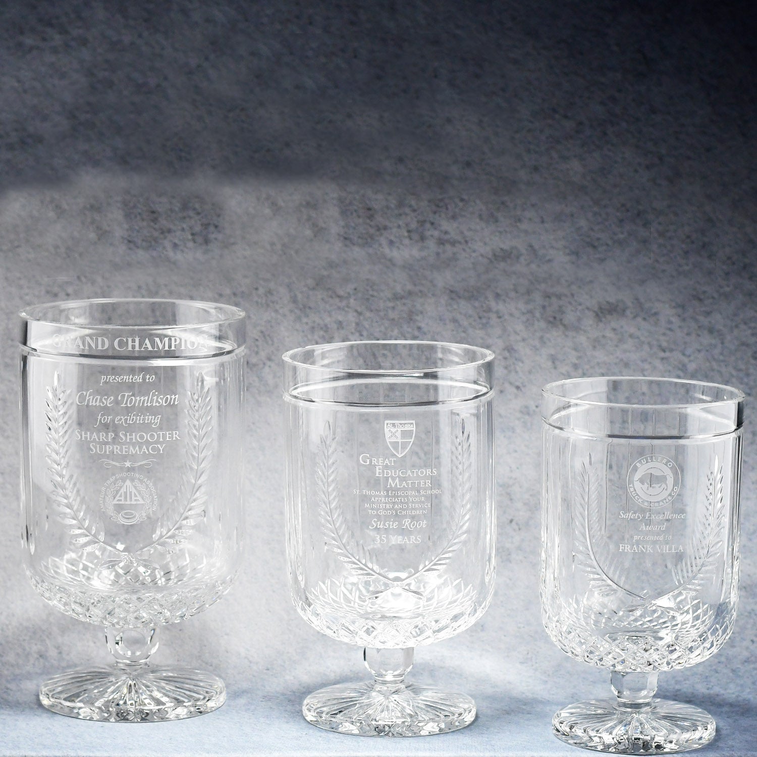 Crystal Laurel Wreath Cup | Alliance Awards LLC.