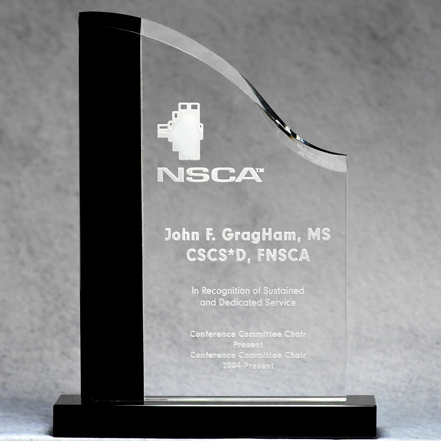 Black Stripe Clear Crystal | Alliance Awards LLC.