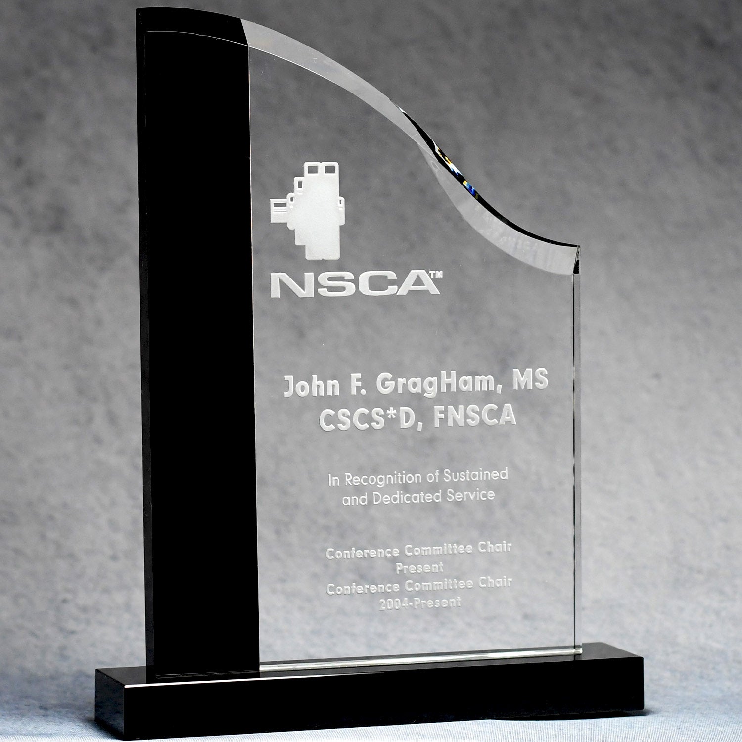 Black Stripe Clear Crystal | Alliance Awards LLC.